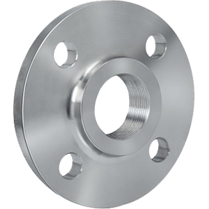 Screwed steel pipe flange