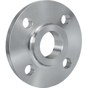Screwed steel pipe flange
