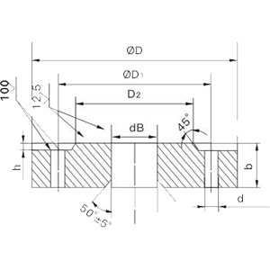 Slip-on welding flange