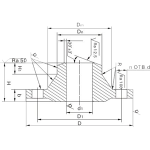 Welding neck flange