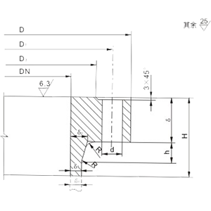 Welding neck flange