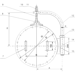 Welding neck flange manholes with davitto vertical cover