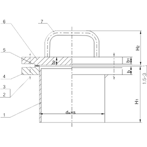 Plate flange hanbholes