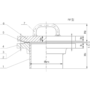 Slip on flange handholes