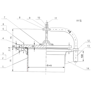 Slip on flange manholes with davitto horizontal cover
